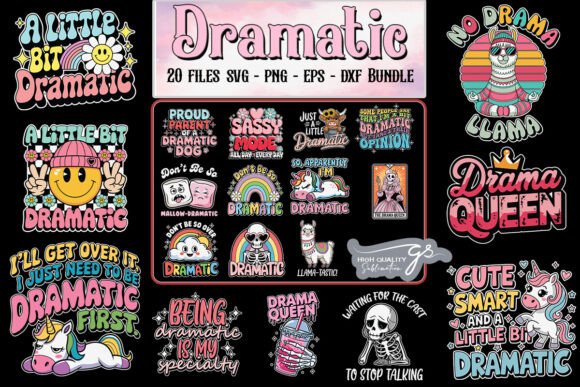 Funny Dramatic SVG Bundle for Crafts and Graphics