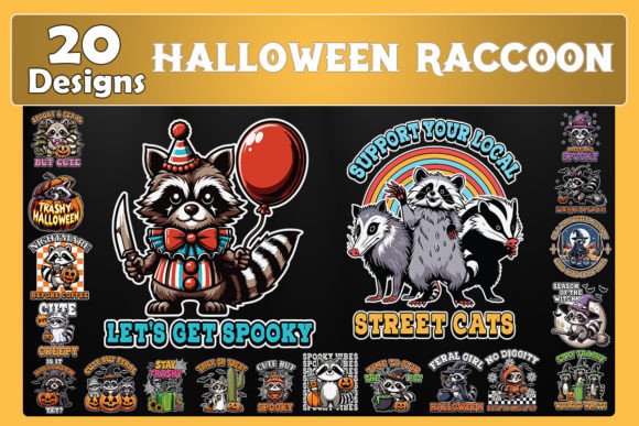 Halloween Raccoon SVG Bundle: A Graphic Design Asset for Crafts and Creativity