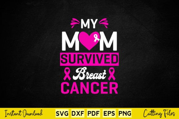My Mom Survived Breast Cancer Awareness Graphics for Local Business Branding