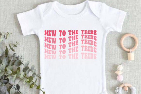 New to the Tribe Svg, Retro Baby Graphics for Crafts